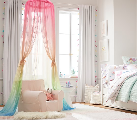 rainbow bed canopy