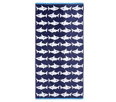 Shark Towel Collection, Bath Towel, Navy