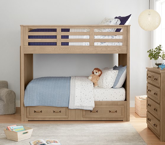 Belden Full Over Kids Bunk Bed, Double Bunk Bed With Storage Underneath