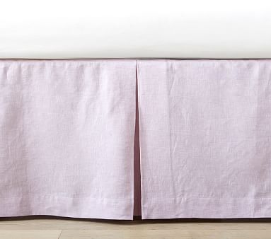 Linen Crib Skirt, Lavender