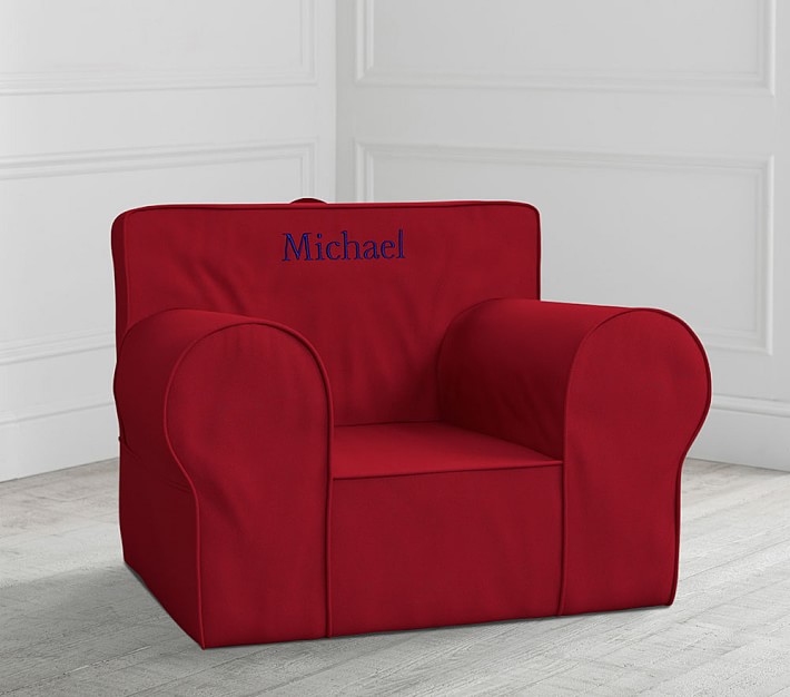 Oversized Red Anywhere Chair® Oversized Kids Chair Pottery Barn Kids