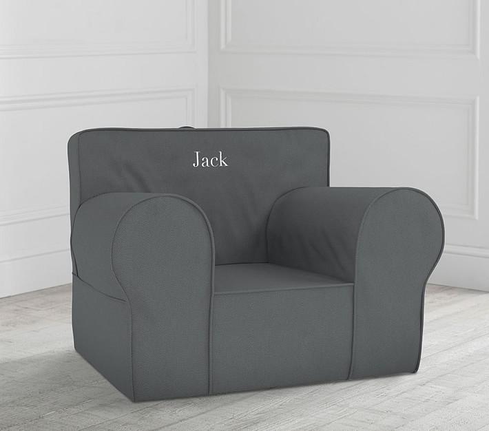 Oversized Charcoal Twill Anywhere Chair®