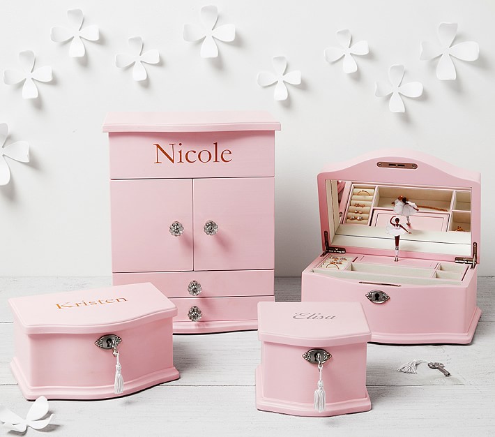 Pink Abigail Jewellery Box Collection