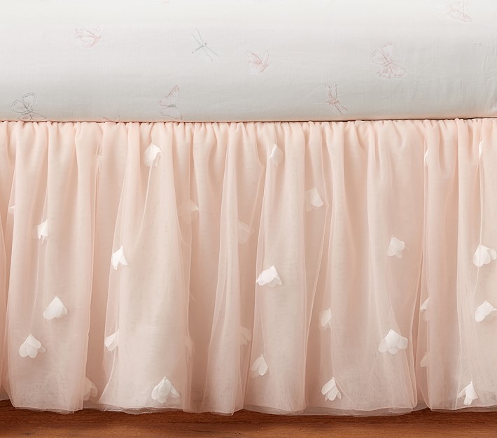 Monique Lhuillier Blush Pink Ethereal Bed Skirt