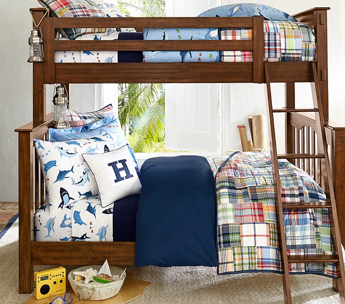 Kendall Twin Over Full Kids Bunk Bed, Twin Over Full Bunk Bed Bedding