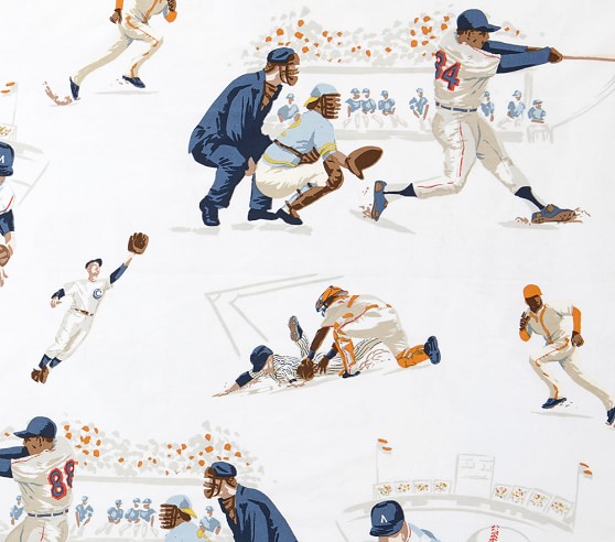 Vintage Baseball Kids Sheet Set, Baseball Sheets Twin Bed