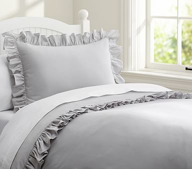 Ruffle Collection Duvet Cover Pottery, Ruffle Duvet Cover Pottery Barn