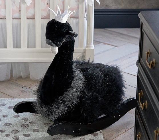 pottery barn swan rocker