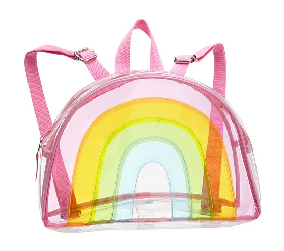 clear rainbow backpack