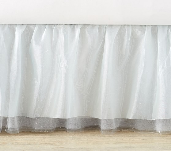 Icy Tulle Kids Bed Skirt Pottery, Tutu Bed Skirt Twin