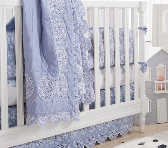 eyelet crib bedding