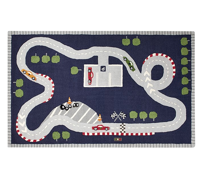 Race Car Rug Patterned Rugs Pottery, Car Rugs For Kids