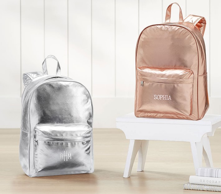 metallic gold backpack