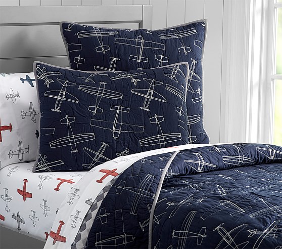 boys airplane bedding