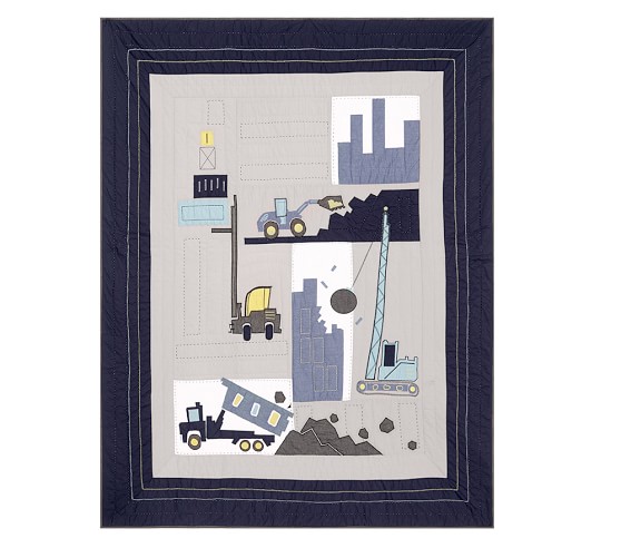 pottery barn construction bedding