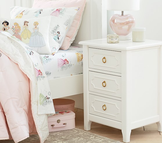 white nursery nightstand