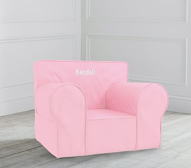 Oversized Light Pink Twill Anywhere Chair® Slipcover Only