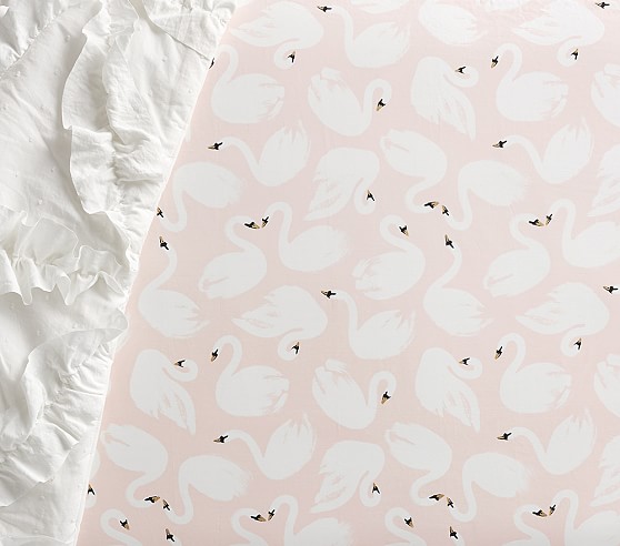 swan crib bedding set