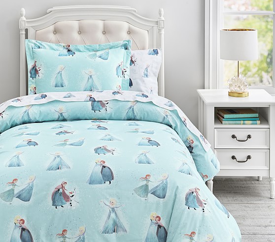 frozen bedding pottery barn