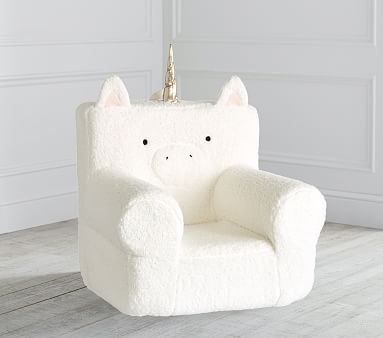 Ivory Unicorn Cozy Sherpa Anywhere Chair Slipcover Only