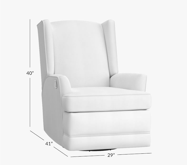 Modern Wingback Swivel Nursery Glider & Recliner Pottery Barn Kids