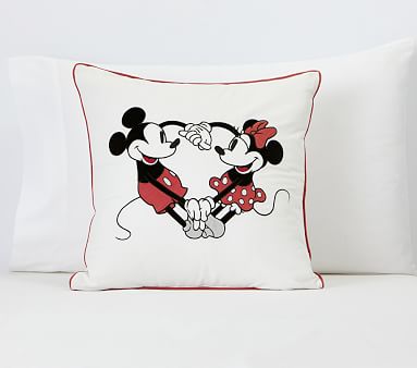 Mickey And Minnie Valentines Pillow, One Size, Multi