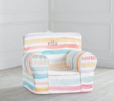 Rainbow Stripe Twill Anywhere Chair® Slipcover Only