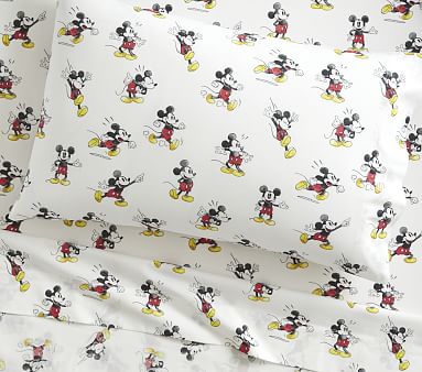 Disney Mickey Mouse Organic Toddler Sheet Set, Multi