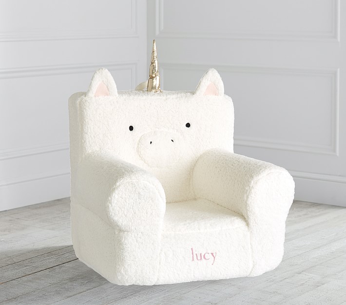 Ivory Unicorn Cozy Sherpa Anywhere Chair®