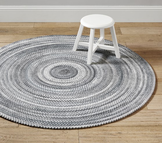 Capel Braid Round Rug Solid Color, Round Rug 5 Ft