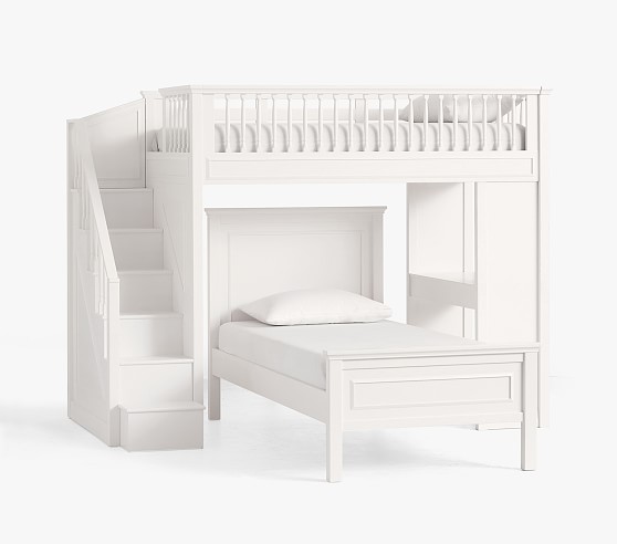 Fillmore Stair Kids Loft Bed Lower Set Pottery Barn Fillmore Stair Kids Loft Bed Lower, Charleston Storage Loft Bed With Desk Assembly Instructions