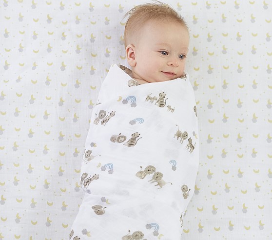 lion swaddle blanket