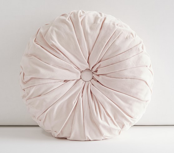 round pleated pillow