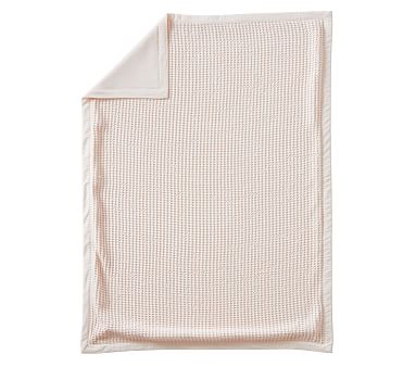 Cotton TENCEL™ Waffle Knit Baby Blanket, Blush