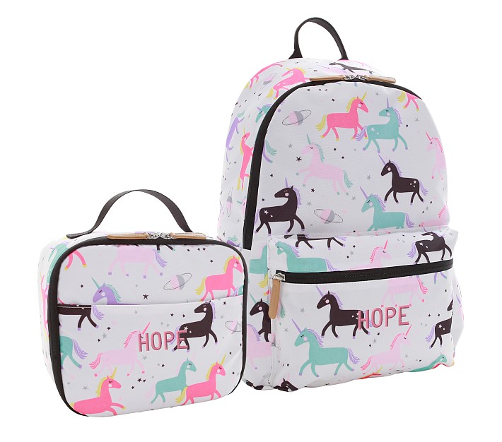 unicorn backpack and lunchbox set