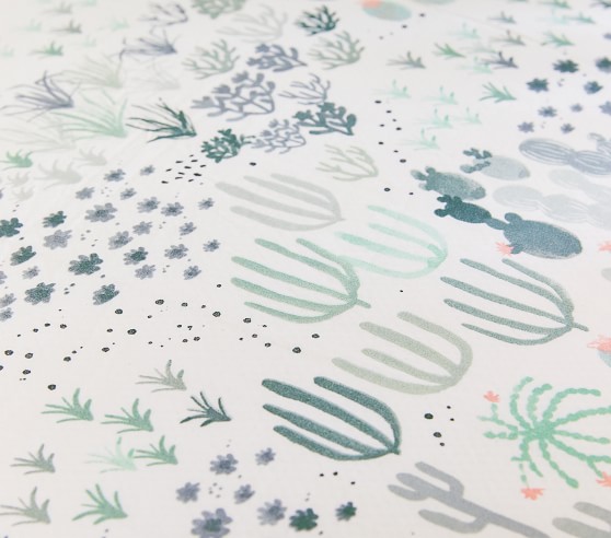 cactus fitted crib sheet
