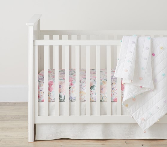 pom pom crib bedding