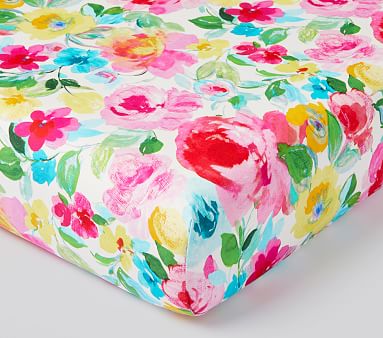 Hope for Flowers by Tracy Reese Bouquet Floral Organic Crib Fitted Sheet, Multi