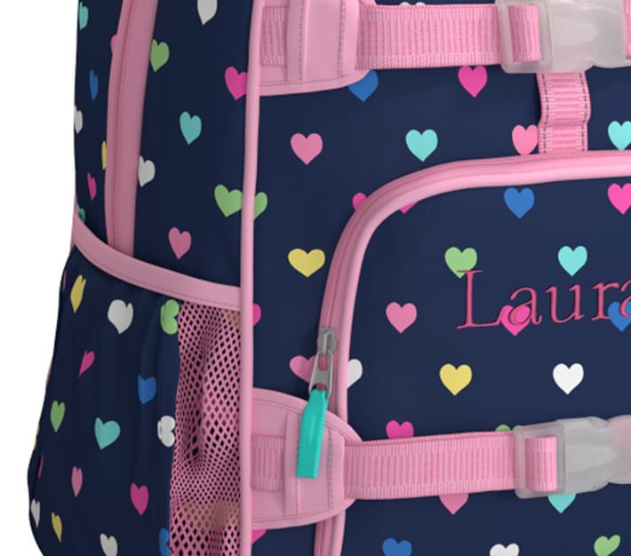 Navy Pink Multi Hearts Kids Backpack Pottery Barn Kids