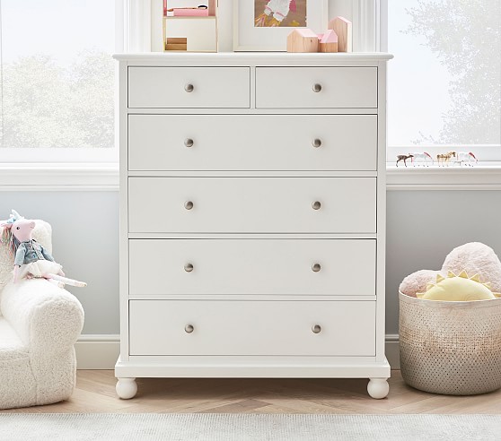 Catalina Kids Dresser Pottery Barn, White Tall Dresser With Silver Handles