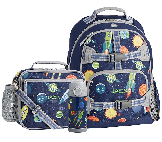 solar system backpack and lunchbox