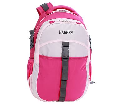 Jayden Recycled Large Backpack Pink/Grey/Black