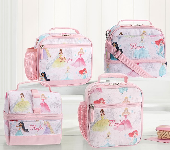 Details about   Pottery Barn Kids Mackenzie Dual compartment lunch bag Disney Princess no mono 