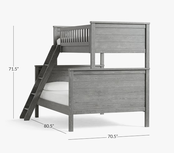 Charlie Twin Over Full Kids Bunk Bed, Ameriwood Twin Over Full Bunk Bed In Blackout