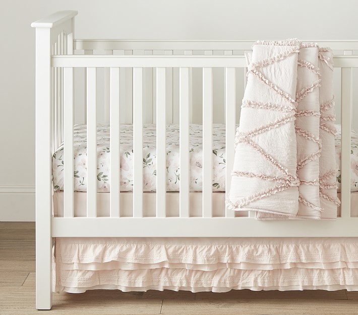 Casual Ruffle Recycled Baby Quilt | Pottery Barn Kids