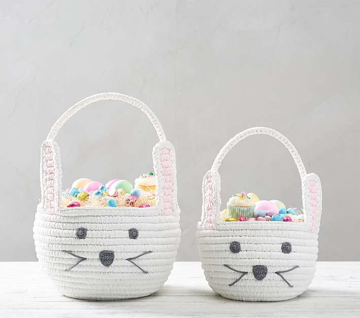 Woven Shaped Bunny Easter Basket Pottery Barn Kids