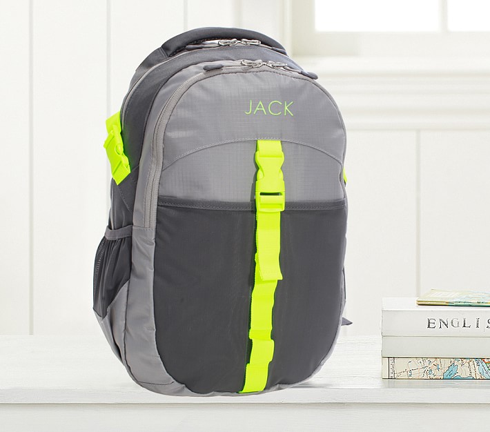 Jayden Recycled Charcoal/Grey/Green Backpack