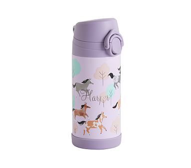 Mackenzie Regular Insulated Water Bottle Lavender Wild Horses