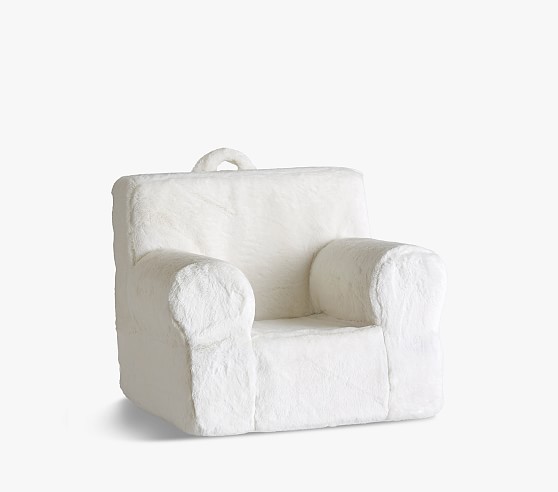 Pottery Barn Kids My First Anywhere Chair Slipcover Sherpa Cream Ivory NEW 