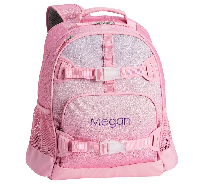 Mackenzie Pink Sunrise Ombre Glitter Backpacks Pottery Barn Kids